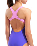 GIRL'S ARENA KIKKO V SWIMSUIT SWIM PRO BACK INDACO