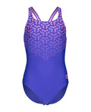 GIRL'S ARENA KIKKO V SWIMSUIT SWIM PRO BACK INDACO
