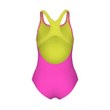 GIRL'S ARENA KIKKO V SWIMSUIT SWIM PRO BACK - PINK / YELLOW