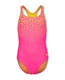 GIRL'S ARENA KIKKO V SWIMSUIT SWIM PRO BACK - PINK / YELLOW