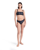 WOMEN'S ARENA MONOGRAM BIKINI BANDEAU - BLACK