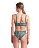 WOMEN'S ARENA MONOGRAM BIKINI BANDEAU - GREEN