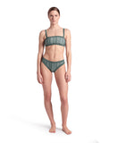 WOMEN'S ARENA MONOGRAM BIKINI BANDEAU - GREEN