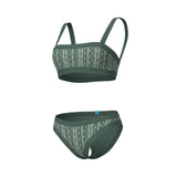 WOMEN'S ARENA MONOGRAM BIKINI BANDEAU - GREEN
