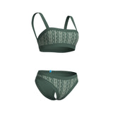 WOMEN'S ARENA MONOGRAM BIKINI BANDEAU - GREEN