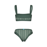 WOMEN'S ARENA MONOGRAM BIKINI BANDEAU - GREEN