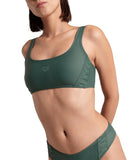 ARENA TEAM STRIPE BIKINI BRALETTE - SAGE