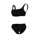 ARENA TEAM STRIPE BIKINI BRALETTE - BLACK