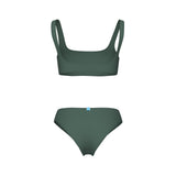 ARENA TEAM STRIPE BIKINI BRALETTE - SAGE