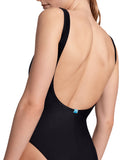 ARENA TEAM STRIPE SWIMSUIT U BACK - BLACK