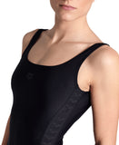 ARENA TEAM STRIPE SWIMSUIT U BACK - BLACK