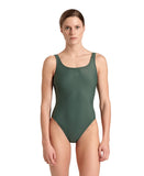 WOMEN'S ARENA TEAM STRIPE SWIMSUIT U BACK - SAGE