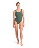 WOMEN'S ARENA TEAM STRIPE SWIMSUIT U BACK - SAGE
