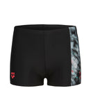 ARENA SPLASH POINT SWIM SHORT - BLACK / RED