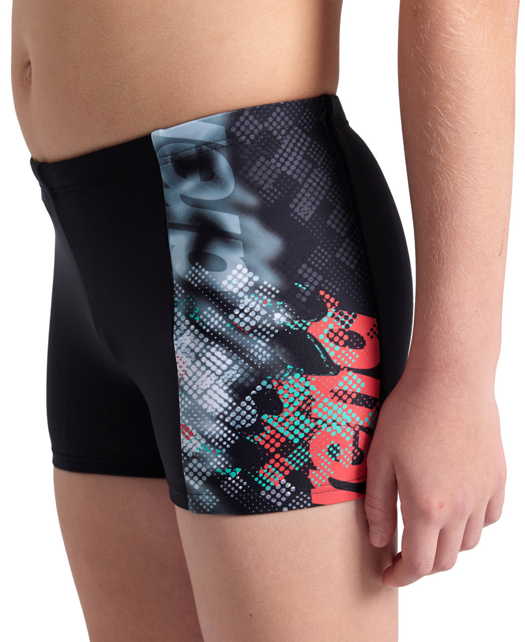 ARENA SPLASH POINT SWIM SHORT - BLACK / RED