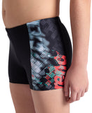 ARENA SPLASH POINT SWIM SHORT - BLACK / RED