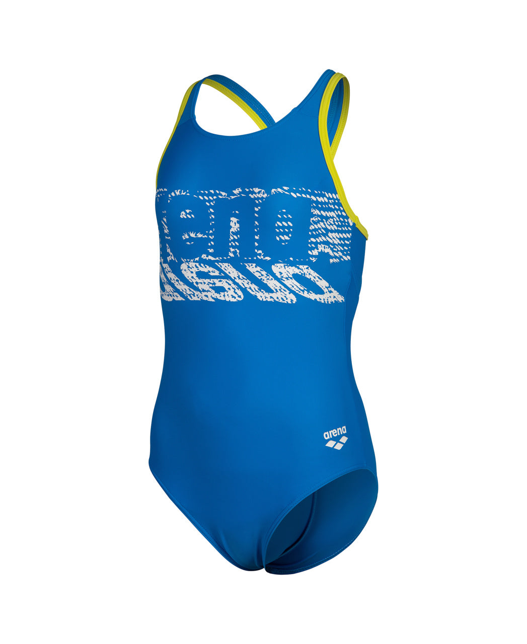 GIRL'S ARENA SHAKING SWIMSUIT V BACK - BLUE