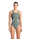WOMEN'S ARENA STRIPE SWIMSUIT SWIM PRO BACK