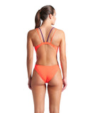 WOMEN'S ARENA SWIMSUIT TECH MULTI SOLID BRIGHT CORAL