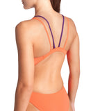WOMEN'S ARENA SWIMSUIT TECH MULTI SOLID BRIGHT CORAL