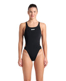 WOMEN'S ARENA SWIMSUIT TECH MULTI SOLID BLACK-WHIT