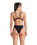 WOMEN'S ARENA SWIMSUIT TECH MULTI SOLID BLACK-WHIT