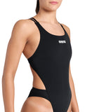 WOMEN'S ARENA SWIMSUIT TECH MULTI SOLID BLACK-WHIT