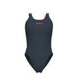WOMEN'S ARENA SWIMSUIT TECH MULTI SOLID ASPHALT
