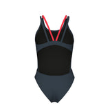 WOMEN'S ARENA SWIMSUIT TECH MULTI SOLID ASPHALT