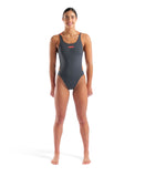 WOMEN'S ARENA SWIMSUIT TECH MULTI SOLID ASPHALT