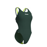 WOMEN'S ARENA SWIMSUIT TECH MULTI SOLID DARK SAGE