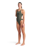 WOMEN'S ARENA SWIMSUIT TECH MULTI SOLID DARK SAGE