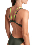 WOMEN'S ARENA SWIMSUIT TECH MULTI SOLID DARK SAGE