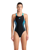 ARENA OPENINGS SWIMSUIT V BACK - BLACK/BLUE