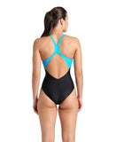 ARENA OPENINGS SWIMSUIT V BACK - BLACK/BLUE