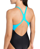 ARENA OPENINGS SWIMSUIT V BACK - BLACK/BLUE