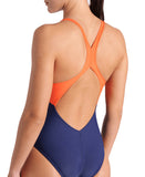 ARENA OPENINGS SWIMSUIT V BACK LB - NAVY/ORANGE