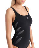 ARENA SWIMSUIT MILENA WING BACK - BLACK