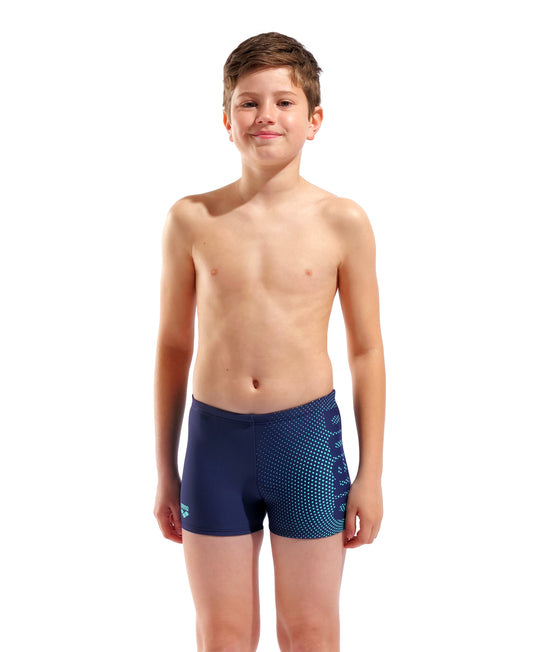 BOY'S ARENA DIM LIGHT SWIM SHORT NAVY-WATER