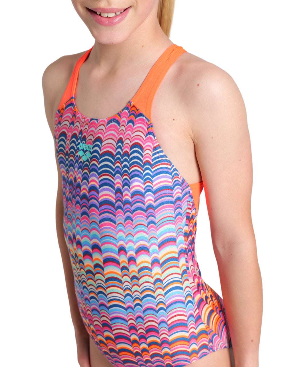 GIRL'S ARENA ONDULATION SWIMSUIT SWIM PRO BACK - MULTI