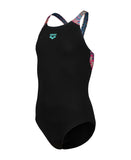 GIRL'S ARENA ONDULATION SWIMSUIT SWIM PRO BACK - BLACK