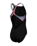 GIRL'S ARENA ONDULATION SWIMSUIT SWIM PRO BACK - BLACK