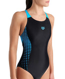 WOMEN'S ARENA OPENINGS SWIMSUIT V BACK BLACK