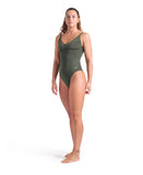 WOMEN'S ARENA SWIMSUIT VICTORIA U BACK SOLID DARK SAGE