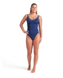 WOMEN'S ARENA SWIMSUIT VICTORIA U BACK SOLID NAVY