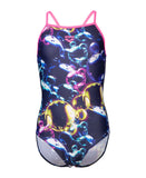 GIRL'S ARENA SOAP BUBBLES SWIMSUIT LIGHT DROP BACK