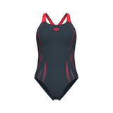 WOMEN'S ARENA POSEIDONIA SWIMSUIT SWIM PRO BACK ASPHALT-CORAL