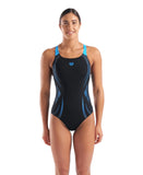 WOMEN'S ARENA POSEIDONIA SWIMSUIT SWIM PRO BACK BLUE-BLACK