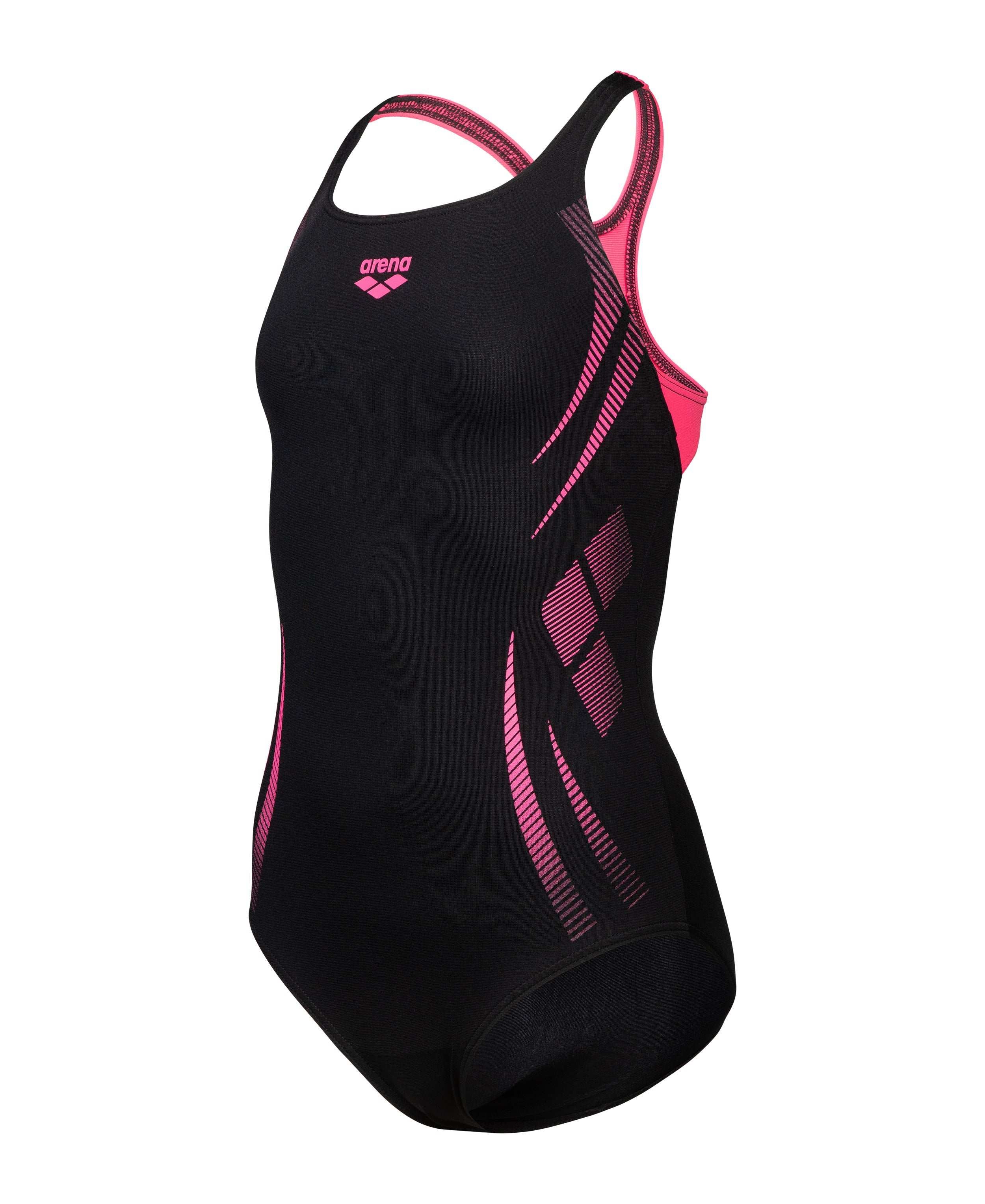 GIRL'S ARENA POSEIDONIA SWIMSUIT SWIM PRO BACK BLACK