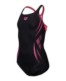 GIRL'S ARENA POSEIDONIA SWIMSUIT SWIM PRO BACK BLACK